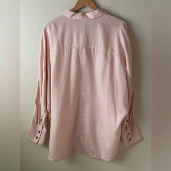 Madewell flannel dolmen sleeve button down shirt - Picture 2 of 13